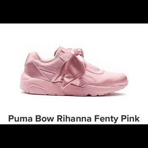 Puma Pink Satin Fenty Bow Sneakers